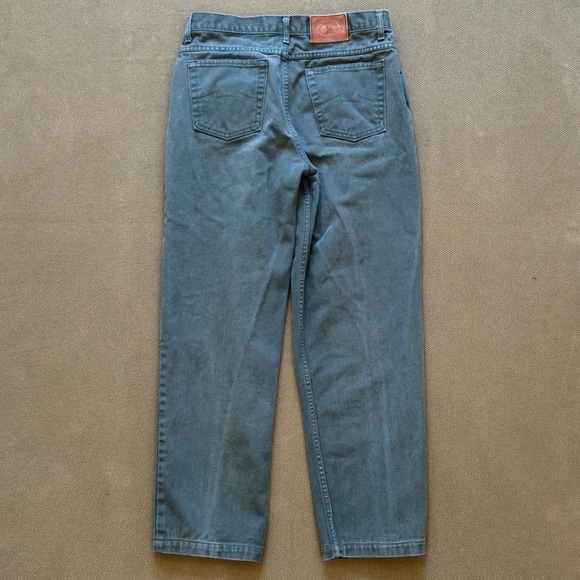 Vintage 90s Lakewoods Bay Green Denim Pants - Picture 9 of 15